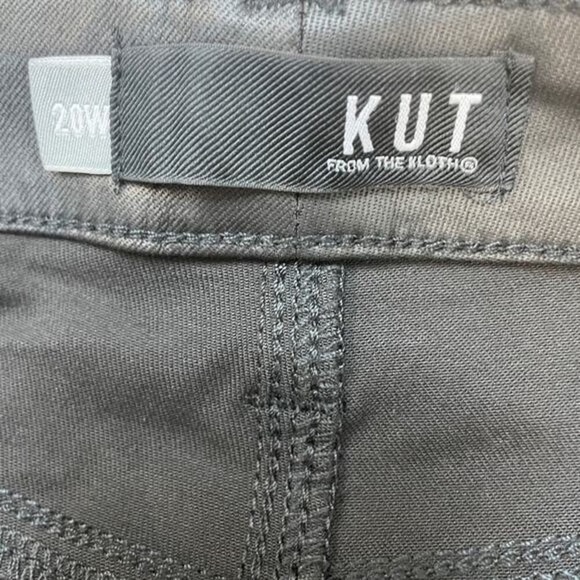 Kut From The Kloth Donna Black Coated High Rise Ankle Skinny Jeans Size 20W - Picture 4 of 6